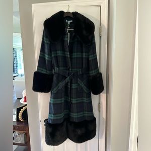 Antonio Melani Nicola Bathie blackwatch plaid coat